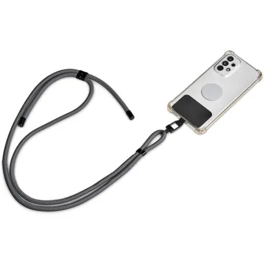 Altitude Resort Crossbody Phone Strap in Pouch - Grey Phone
